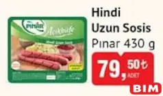 PINAR HİNDİ UZUN SOSİS 430 G fiyat ve kampanya bilgisi